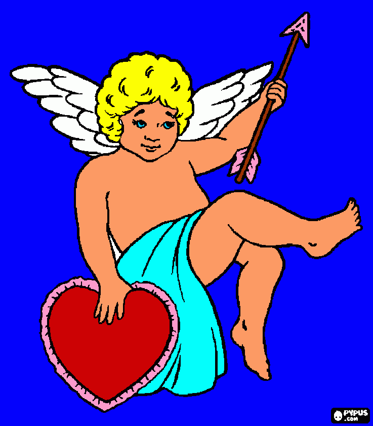 anjinho do dia dos namorado para colorir e imprimir
