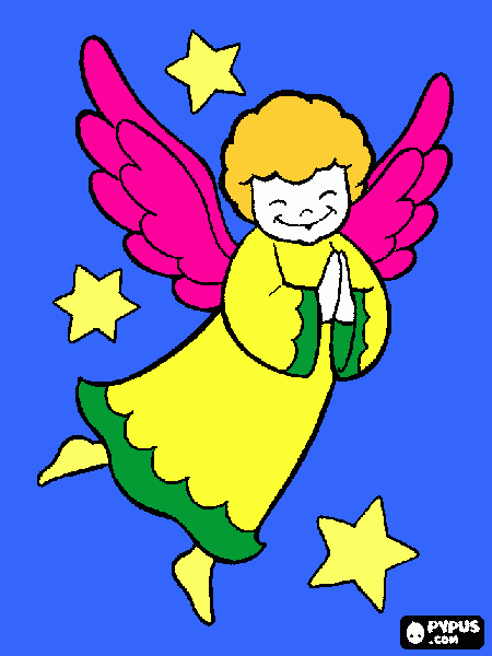 anjinho do titio para colorir e imprimir