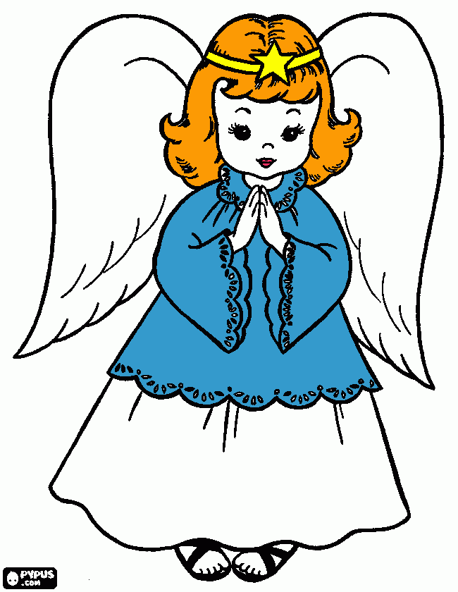 anjinho loiro para colorir e imprimir