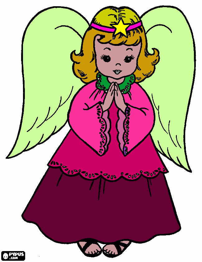 anjo da paz para colorir e imprimir