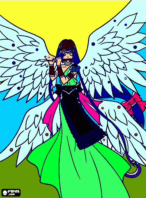 anjo do mal para colorir e imprimir