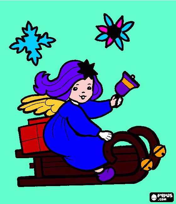 anjo moderno para colorir e imprimir