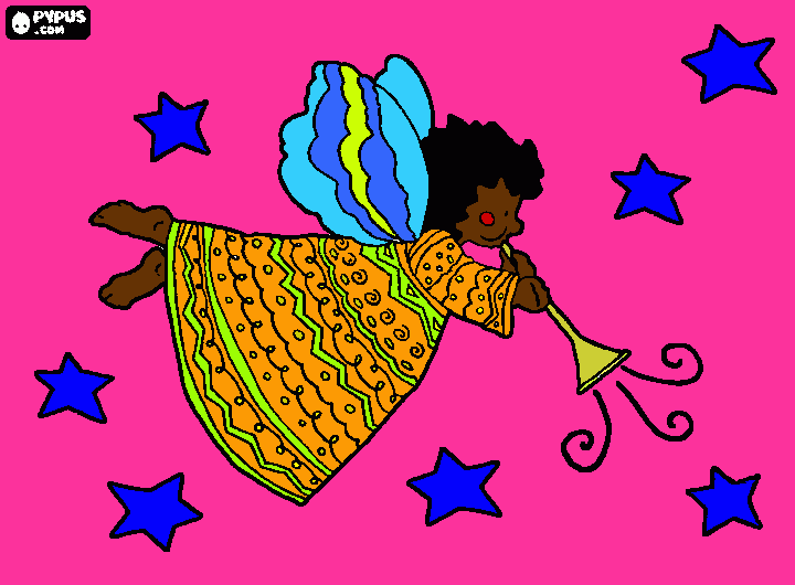 Anjo para te alegrar e proteger... para colorir e imprimir