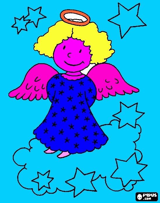 anjo pra tia terezinha para colorir e imprimir