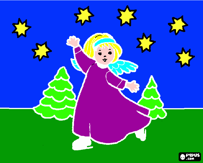 anjo protetror para colorir e imprimir