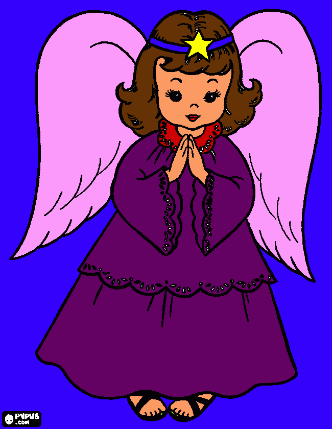 anjos de Deus   para ariany para colorir e imprimir