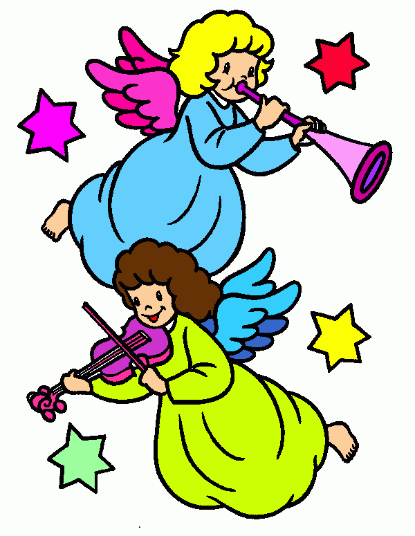 anjos lindos para colorir e imprimir