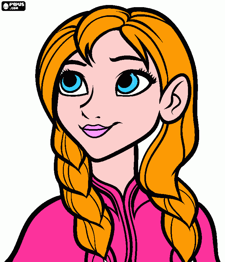 anna do frozen para colorir e imprimir