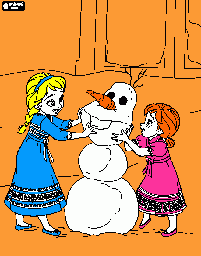 anna e elsa para colorir e imprimir