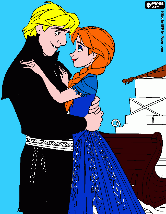 anna e kristof para colorir e imprimir