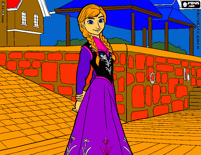 anna filme frozen uma aventura congelante para colorir e imprimir