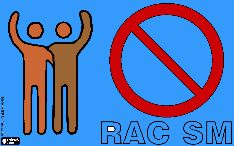 anti racismo para colorir e imprimir