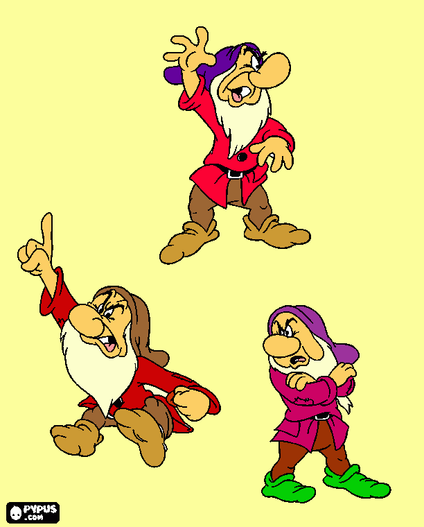 anão zangado para colorir e imprimir