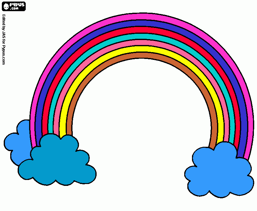 aoco-iris para colorir e imprimir