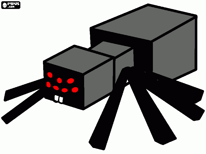 aranha de minecraft para colorir e imprimir