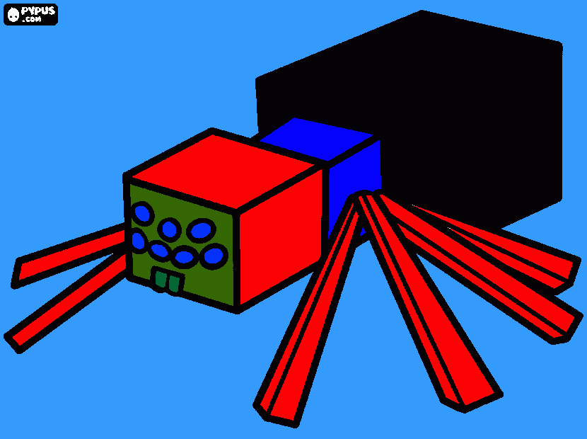 aranha many para colorir e imprimir