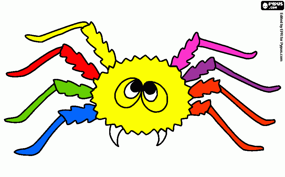 aranha para colorir e imprimir