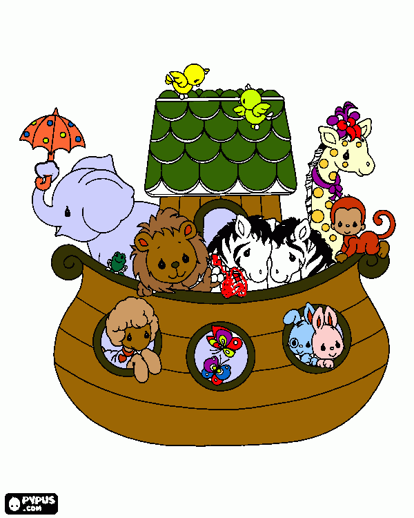 arca de Noé para colorir e imprimir