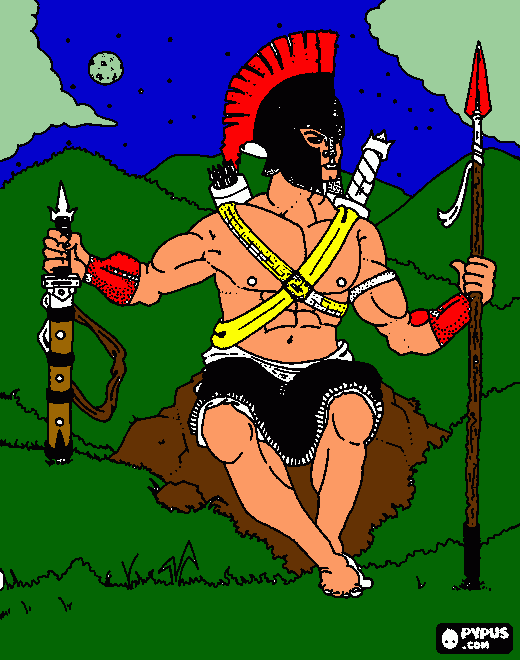 ares o temido deus da guerra para colorir e imprimir