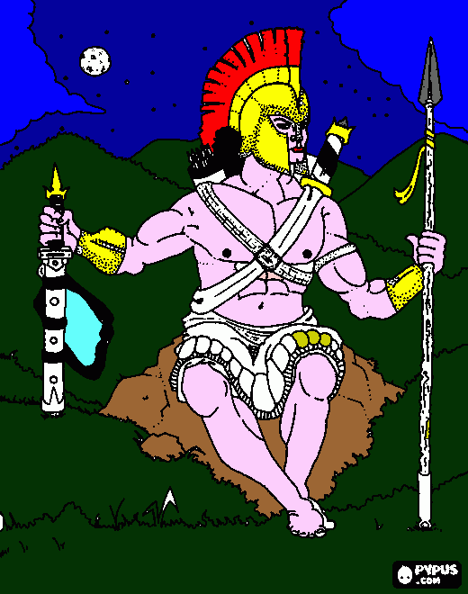 ares para colorir e imprimir