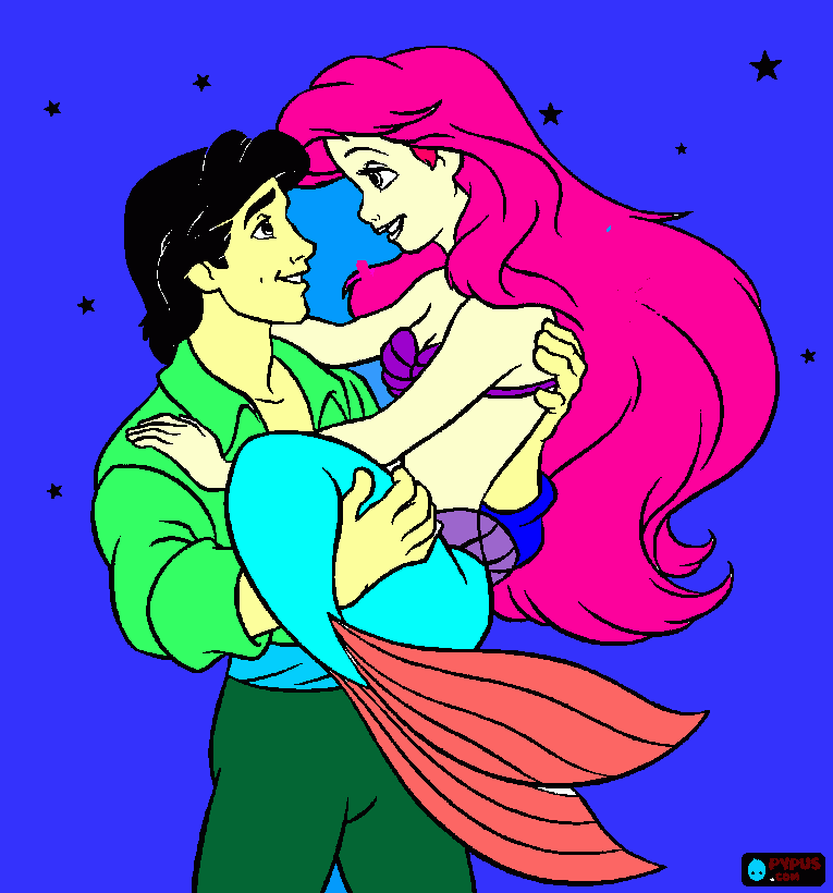 ariel  :) para colorir e imprimir