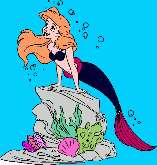 ariel é gotica para colorir e imprimir