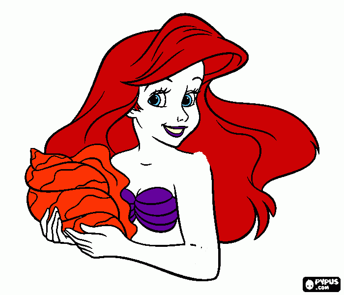 ariel para colorir e imprimir
