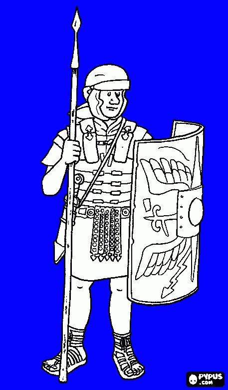 Armadura do soldado para colorir e imprimir