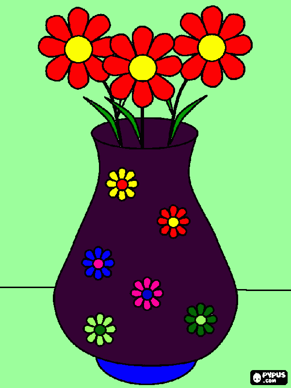 arranjo de flores para colorir e imprimir