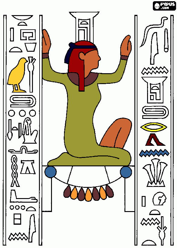 arte egípcia para colorir e imprimir