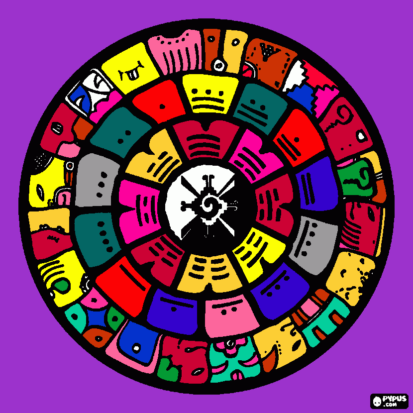 arte maia para colorir e imprimir