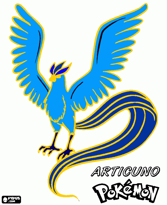 articuno fire para colorir e imprimir