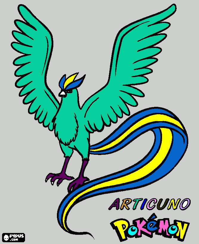 ARTICUNO POKEMON para colorir e imprimir