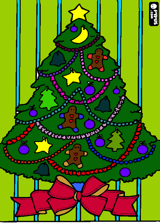 arvore de natal mais bonita do mundo pintada no pc para colorir e imprimir