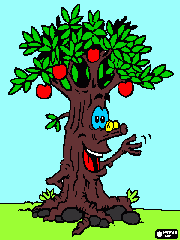 arvore do outono para colorir e imprimir