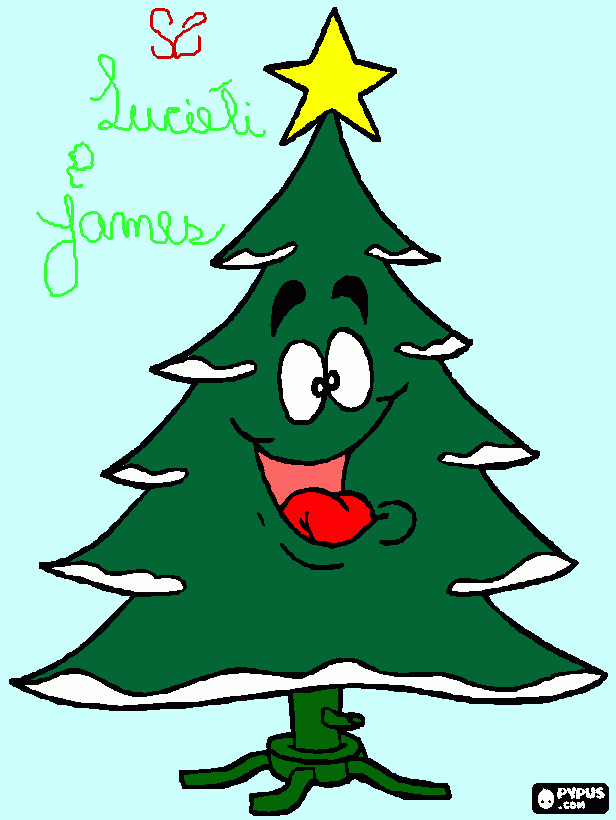 arvore feliz para colorir e imprimir