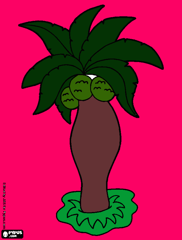 arvore pintada por mim para colorir e imprimir