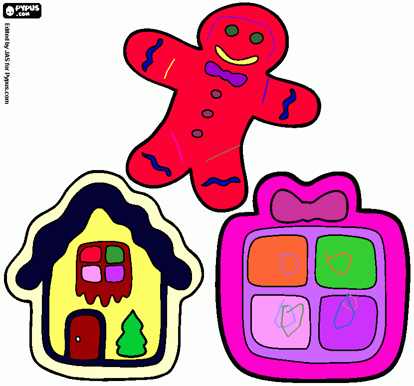 As 3 bolachas de Natal para colorir e imprimir