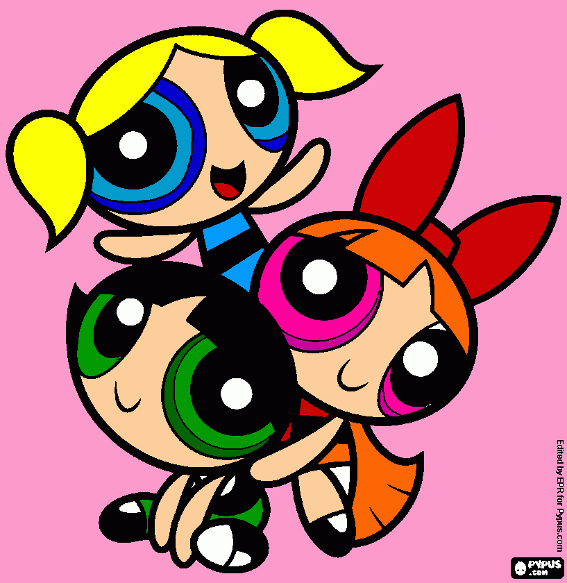 as meninas super poderozas para colorir e imprimir