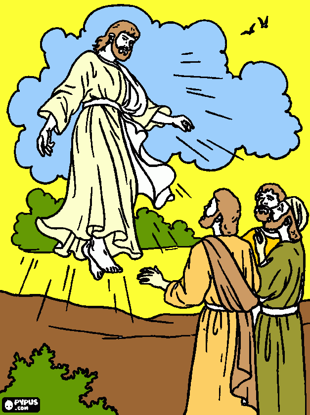 ascesao de jesus para colorir e imprimir