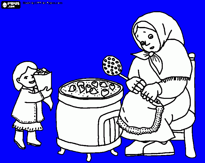 assador de castanhas para colorir e imprimir