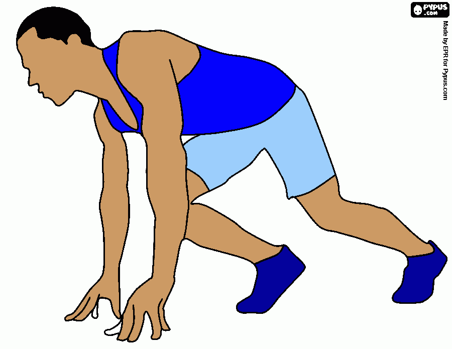 Atletismo Rhebeca para colorir e imprimir