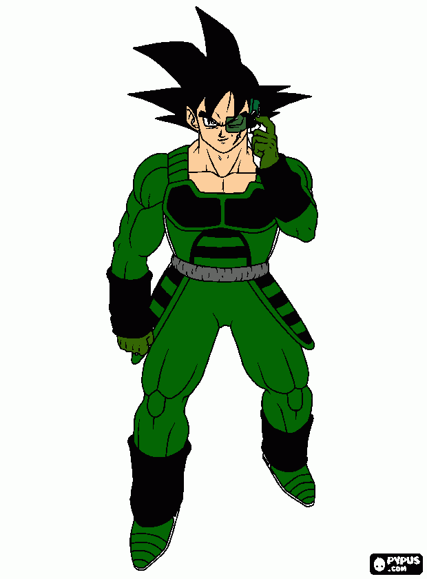 Até bardock na onda BAMFAM para colorir e imprimir