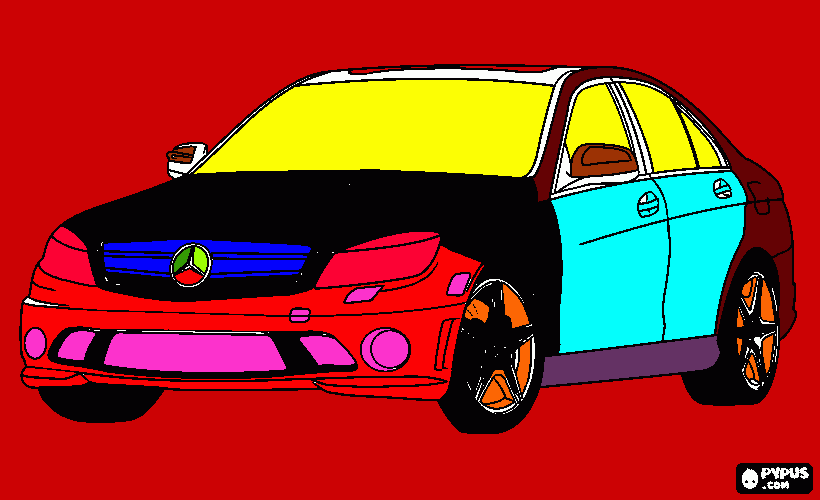 audi 5.000 é vermelho azul roxo laranja amarelo e rosa preto  para colorir e imprimir