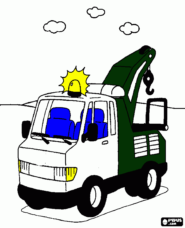 auto socorro para colorir e imprimir