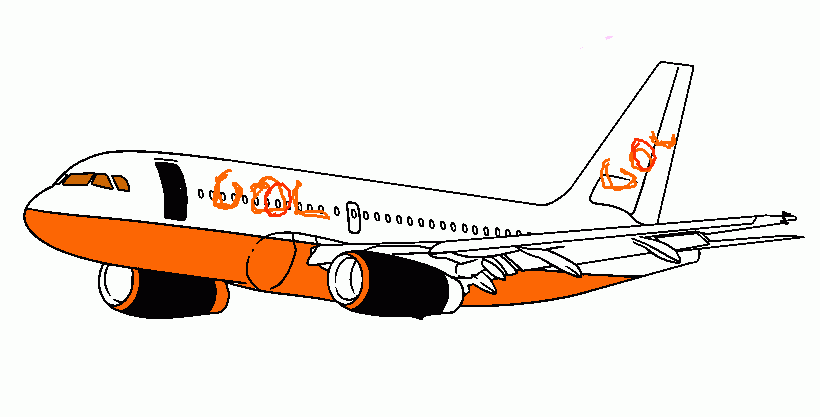 AVIÃO  DA  GOL para colorir e imprimir