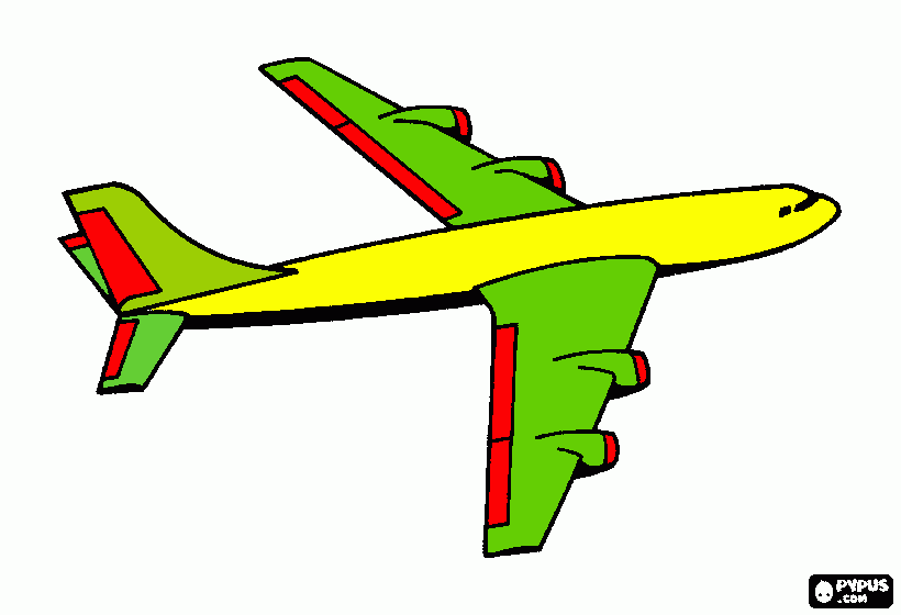 Avião de carga para colorir e imprimir