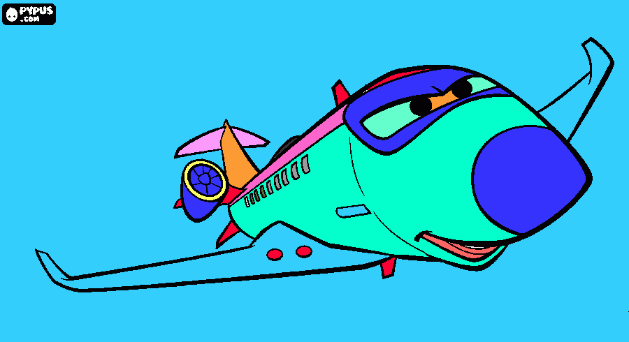 Avião do Pedro para colorir e imprimir