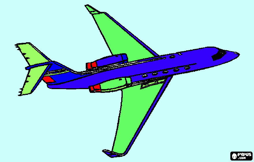 avião jm modelo boing 737 para colorir e imprimir