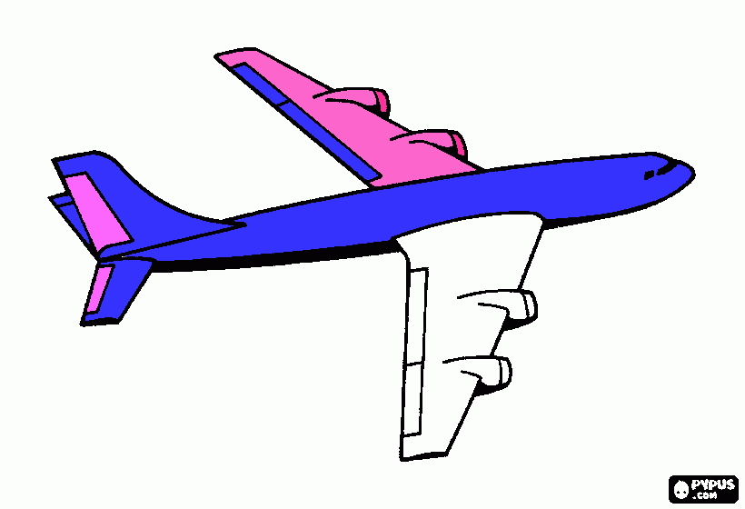 Avião sem asa para colorir e imprimir